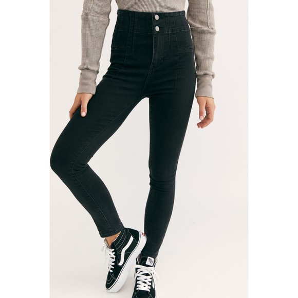 NWT Free People Jayde Skinny / Black - Picture 2 of 6